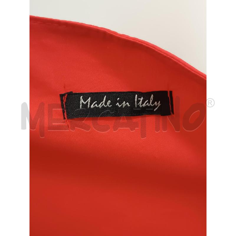VESTITO DONNA ROSSO SMANICATO MADE ITALY TASCHE LATERALE | Mercatino dell'Usato Torino tenivelli 5