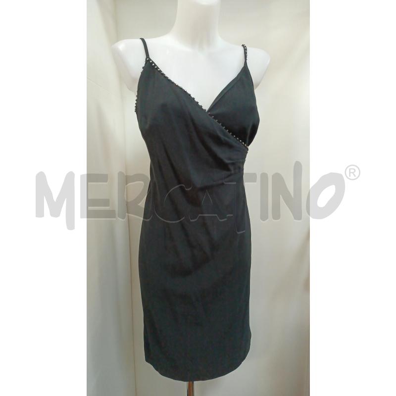 VESTITO DONNA SAHZA NERO BRETELLE CON STRASS  | Mercatino dell'Usato Torino tenivelli 1