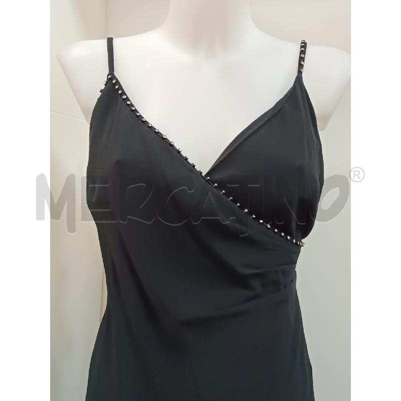 VESTITO DONNA SAHZA NERO BRETELLE CON STRASS  | Mercatino dell'Usato Torino tenivelli 2