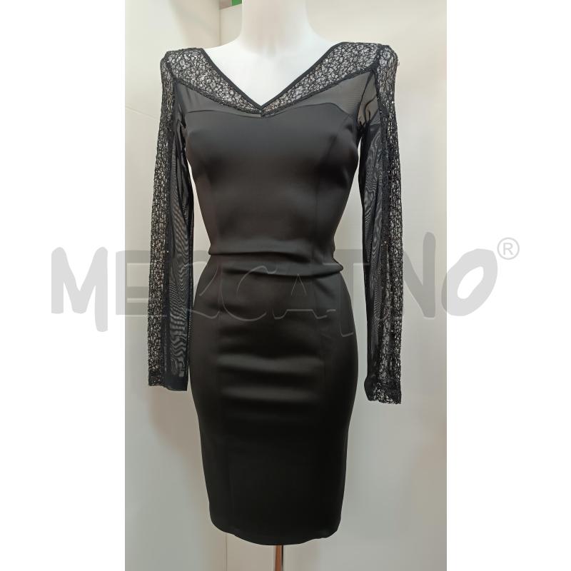 VESTITO DONNA SANDRO FERRONE A TUBINO ELASTICIZZATO MANICHE PIZZO  | Mercatino dell'Usato Torino tenivelli 1