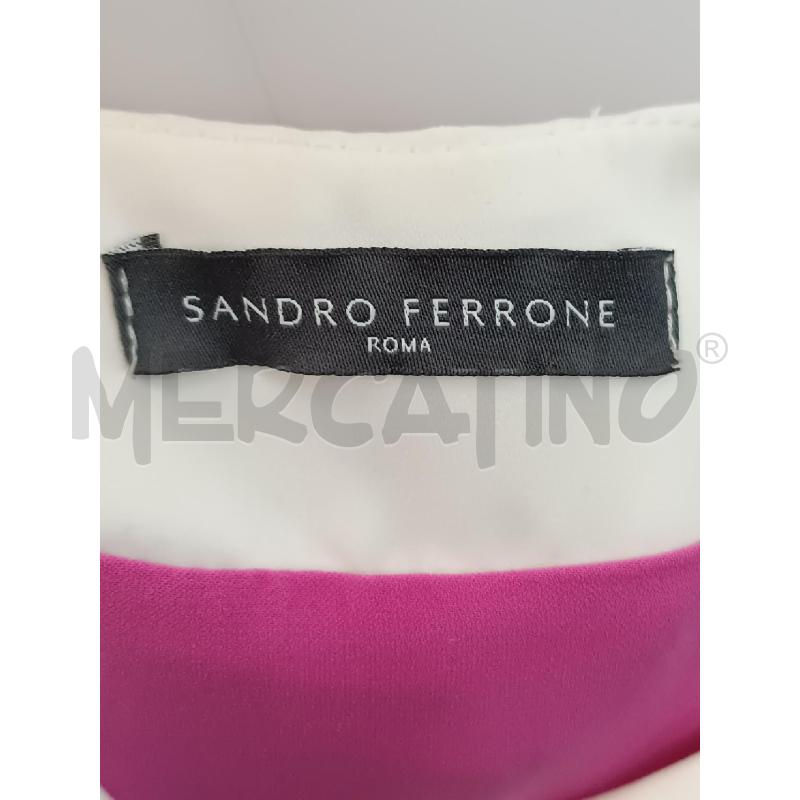 VESTITO DONNA SANDRO FERRONE ROSA ACCESO E INSERTI BIANCO  | Mercatino dell'Usato Torino tenivelli 4