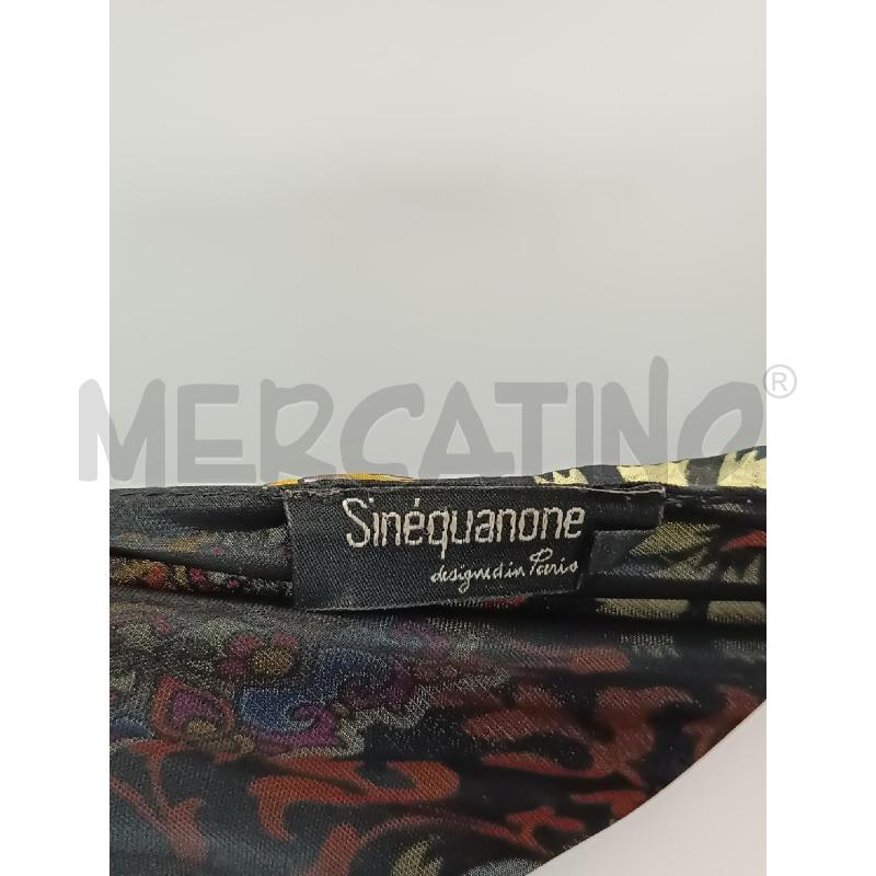 VESTITO DONNA SINEQUANONE VOLLANT FANTASIA ARABESCHE E FLOREALE MONOSPALLA  | Mercatino dell'Usato Torino tenivelli 5