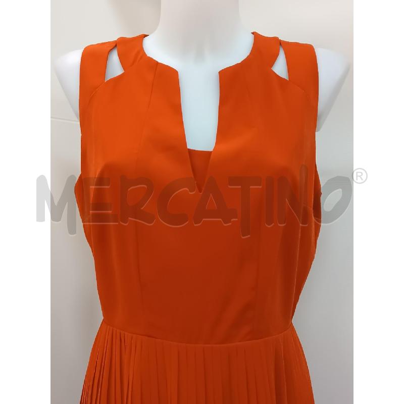 VESTITO DONNA SISLEY MATTONE SMANICATO GONNA PLISSE  | Mercatino dell'Usato Torino tenivelli 2