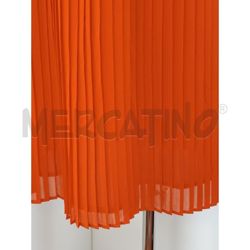 VESTITO DONNA SISLEY MATTONE SMANICATO GONNA PLISSE  | Mercatino dell'Usato Torino tenivelli 4