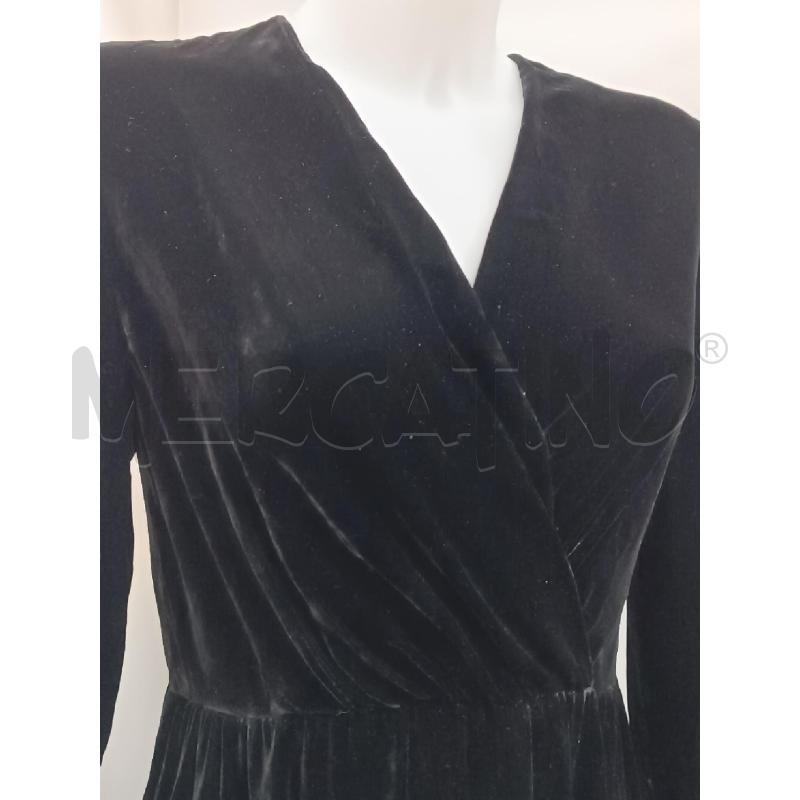 VESTITO DONNA STEFANEL NERO MANICA LUNGA EFFETTO VELLUTO LISCIO | Mercatino dell'Usato Torino tenivelli 2