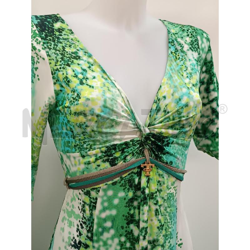 VESTITO DONNA TONET VERDE BIANCO GIALLO  | Mercatino dell'Usato Torino tenivelli 2