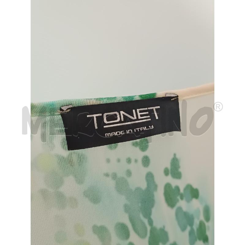 VESTITO DONNA TONET VERDE BIANCO GIALLO  | Mercatino dell'Usato Torino tenivelli 5