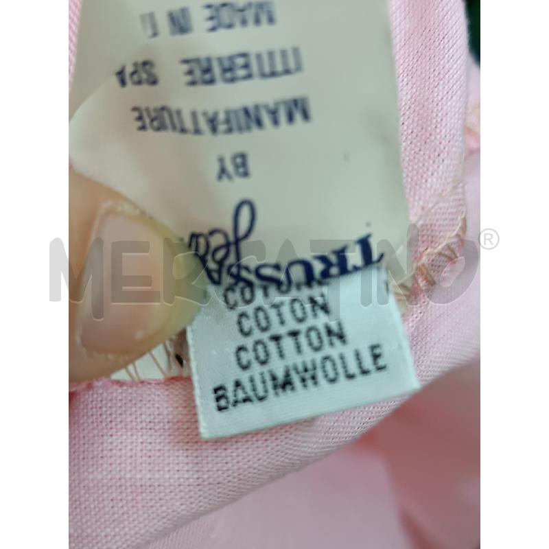 VESTITO DONNA TRUSSARDI COTONE ROSA SMANICATO  | Mercatino dell'Usato Torino tenivelli 5