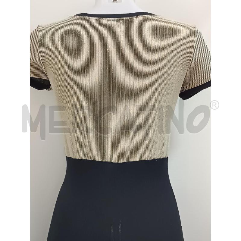 VESTITO DONNA TWIN SET BUSTO DORATO GONNA NERA 1/2MANICA | Mercatino dell'Usato Torino tenivelli 4