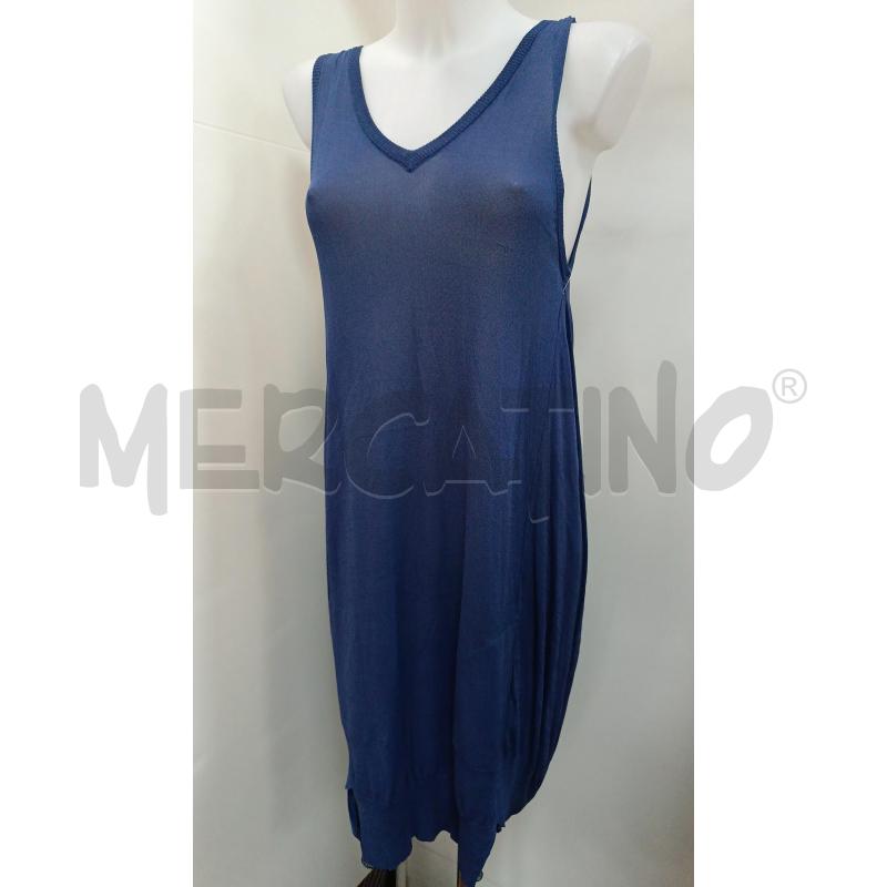 VESTITO DONNA TWIN SET DI MAGLIA BLU SMANICATO | Mercatino dell'Usato Torino tenivelli 1