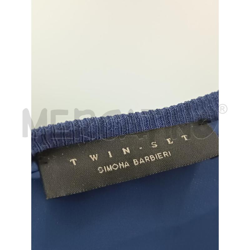 VESTITO DONNA TWIN SET DI MAGLIA BLU SMANICATO | Mercatino dell'Usato Torino tenivelli 5