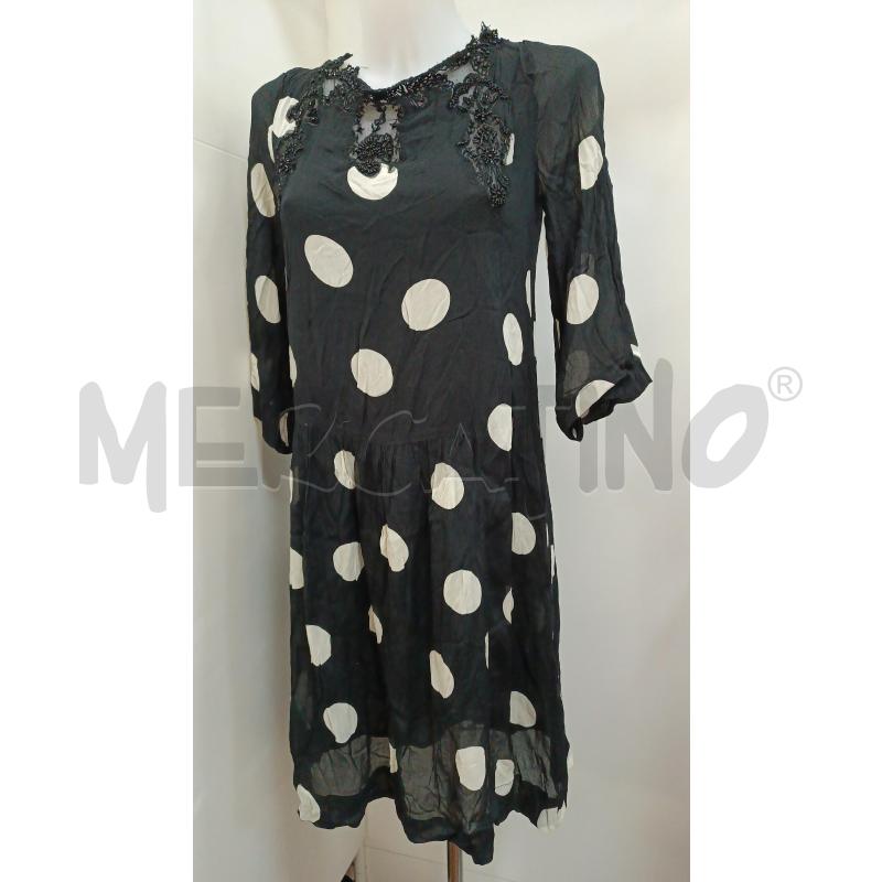 VESTITO DONNA TWIN SET NERO POIS BIANCHI  | Mercatino dell'Usato Torino tenivelli 1