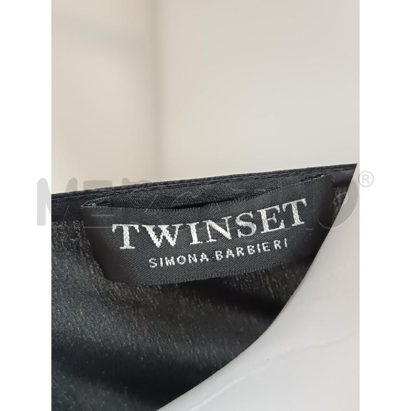 VESTITO DONNA TWIN SET NERO SETA PIZZO BIANCO | Mercatino dell'Usato Torino tenivelli 4