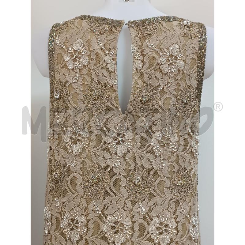 VESTITO DONNA TWIN SET SMANICATO PIZZO E PERLINE BEIGE  | Mercatino dell'Usato Torino tenivelli 4