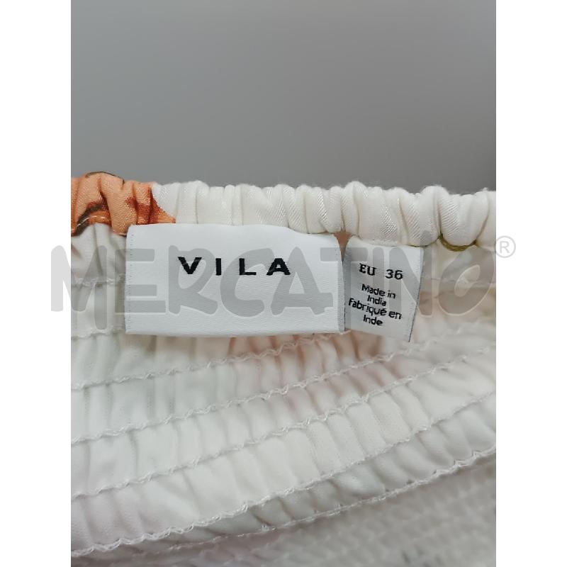 VESTITO DONNA VILA BASE PANNA FLOREALE ARANCIONE ROSA VERDE | Mercatino dell'Usato Torino tenivelli 5