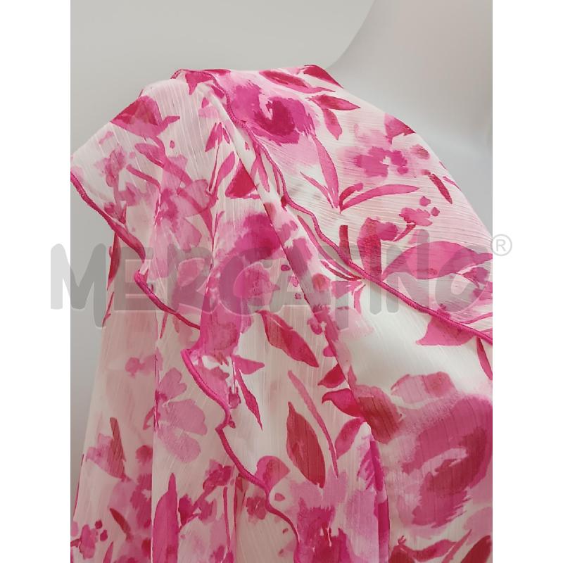 VESTITO DONNA ZARA BIANCO FLOREALE ROSA MANICA LUNGA  | Mercatino dell'Usato Torino tenivelli 4