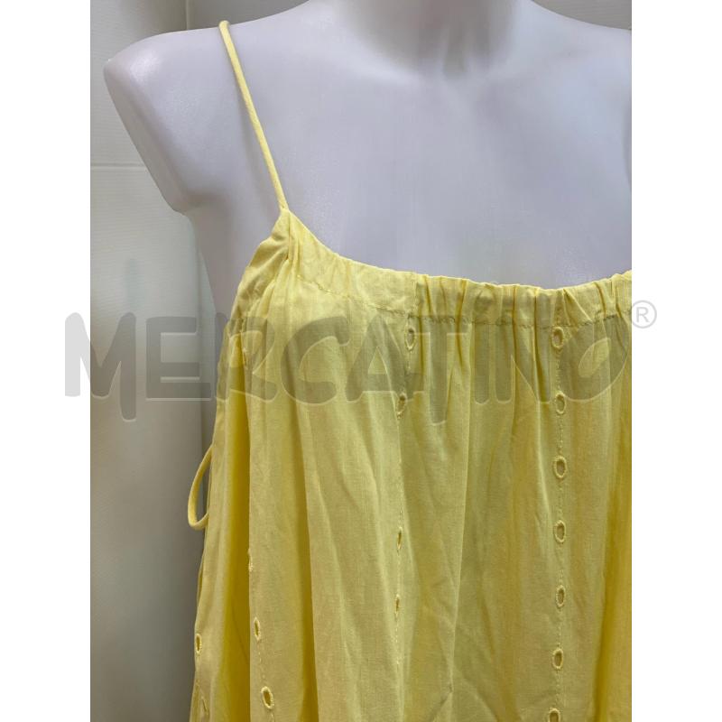 VESTITO DONNA ZARA LUNGO BRETELLE GIALLO | Mercatino dell'Usato Torino tenivelli 2