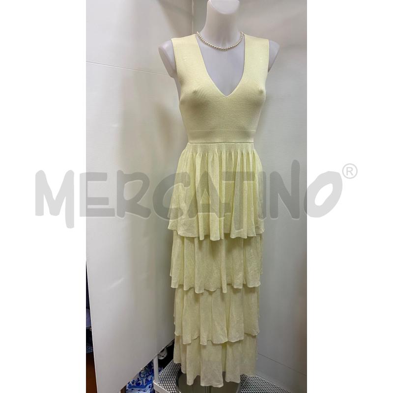 VESTITO DONNA ZARA SMANICATO GIALLINO LUNGO BALZE | Mercatino dell'Usato Torino tenivelli 1