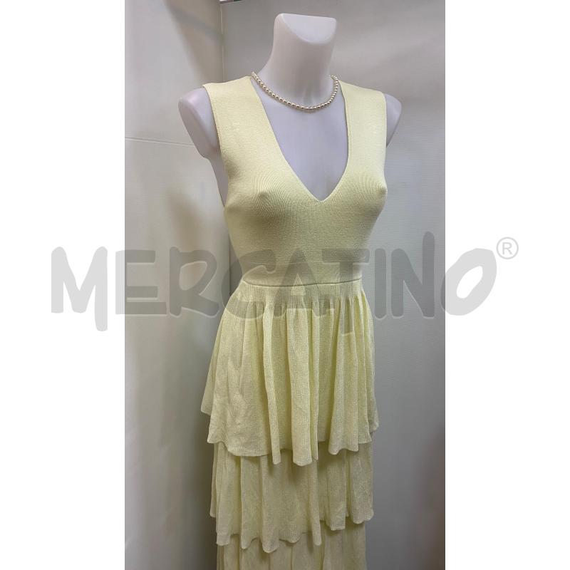 VESTITO DONNA ZARA SMANICATO GIALLINO LUNGO BALZE | Mercatino dell'Usato Torino tenivelli 2