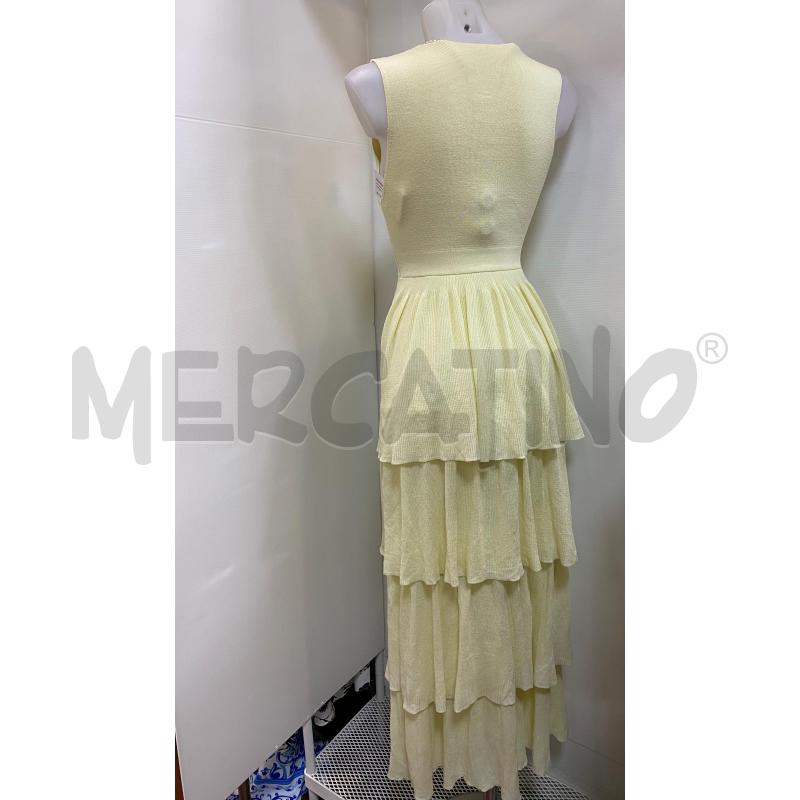 VESTITO DONNA ZARA SMANICATO GIALLINO LUNGO BALZE | Mercatino dell'Usato Torino tenivelli 4