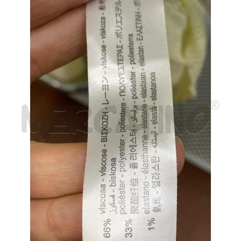 VESTITO DONNA ZARA SMANICATO GIALLINO LUNGO BALZE | Mercatino dell'Usato Torino tenivelli 5
