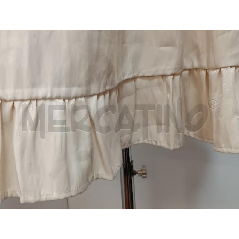 VESTITO DONNA ZIMO BRETELLE BEIGE LUCCICANTE FIOCCO  | Mercatino dell'Usato Torino tenivelli 3