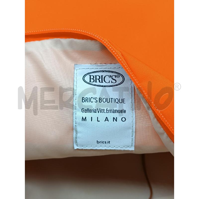 ZAINO DONNA BRICS IMPERMEABILE ARANCIONE INSERTI IN PALLE MARRONE  | Mercatino dell'Usato Torino tenivelli 5