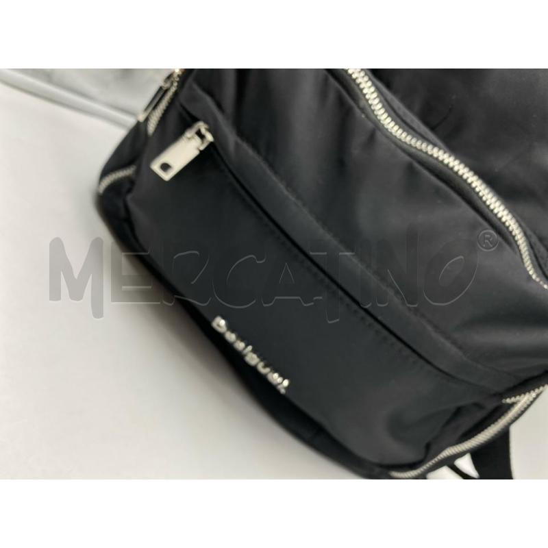 ZAINO DONNA DESIGUAL NERO IN RASO ZIP CROMATO | Mercatino dell'Usato Torino tenivelli 3