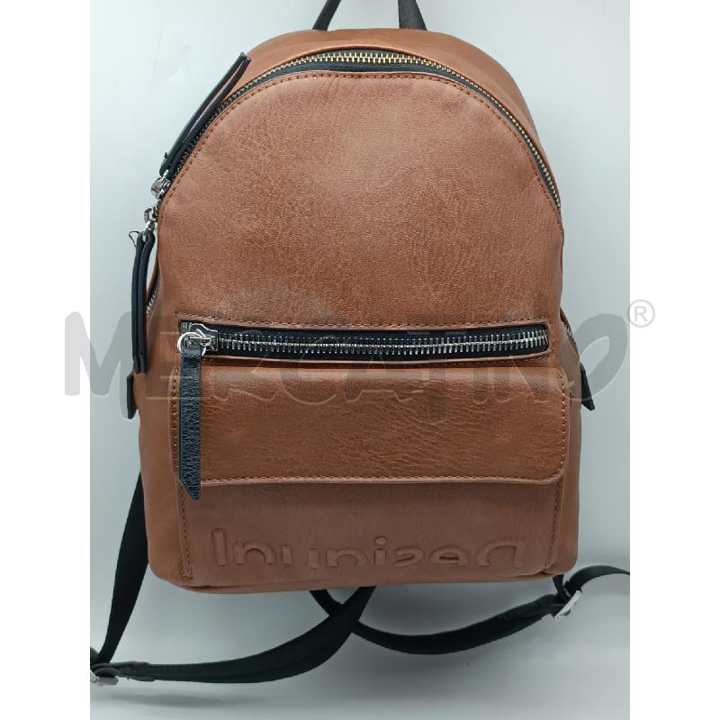 ZAINO DONNA DESIGUL ECOPELLE MARRONE ZIP CHROMATI  | Mercatino dell'Usato Torino tenivelli 1