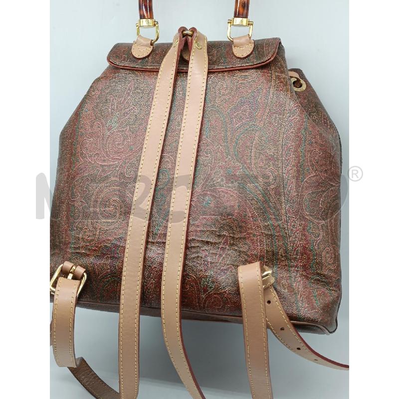 ZAINO DONNA ETRO MARRONE FANTASIA ARABESCATA  | Mercatino dell'Usato Torino tenivelli 2