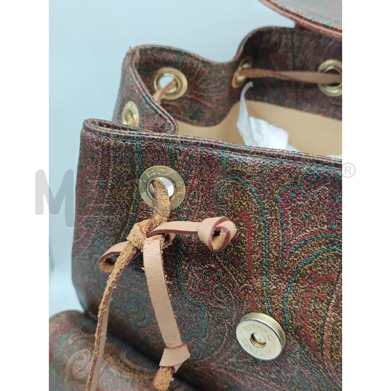 ZAINO DONNA ETRO MARRONE FANTASIA ARABESCATA  | Mercatino dell'Usato Torino tenivelli 5
