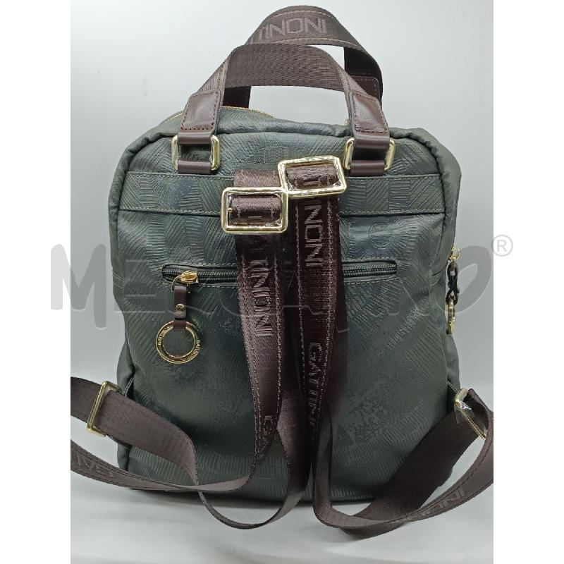 ZAINO DONNA GATTINONI VERDONE MARRONE ZIP DORATO  | Mercatino dell'Usato Torino tenivelli 3