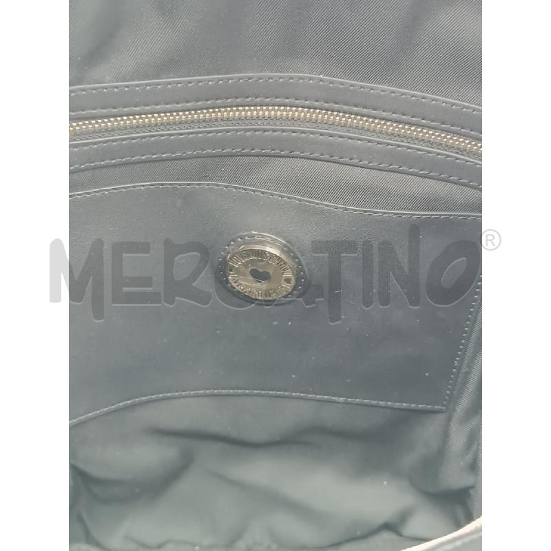 ZAINO DONNA LOVE MOSCHINO NERO TRAPUNTATO LOGO SCRITTA BIANCA | Mercatino dell'Usato Torino tenivelli 4