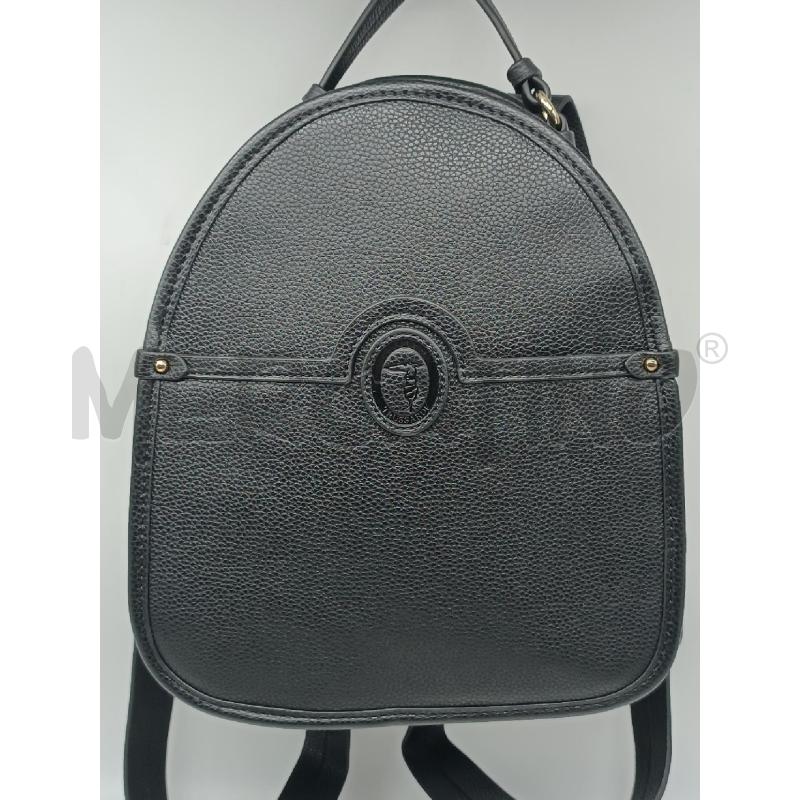 ZAINO DONNA TRUSSARDI MARTELLATO NERO ZIP DORATO  | Mercatino dell'Usato Torino tenivelli 1