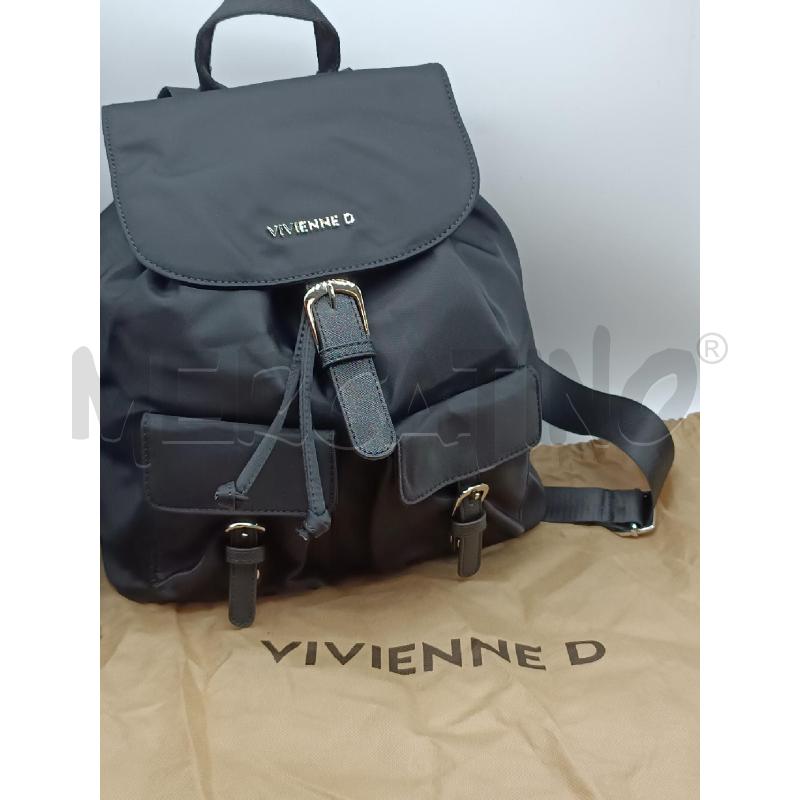 ZAINO DONNA VIVIENNE D  RASO NERO INSERTI CROMATI  | Mercatino dell'Usato Torino tenivelli 1