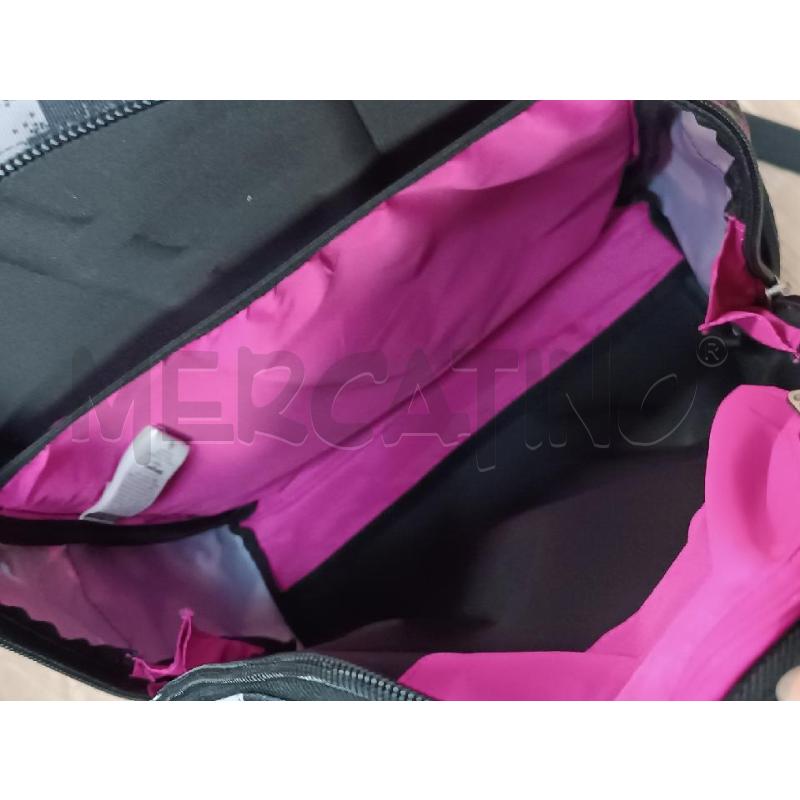 ZAINO SCUOLA 7SEVEN NERO GRIGIO E ROSA  | Mercatino dell'Usato Torino tenivelli 5