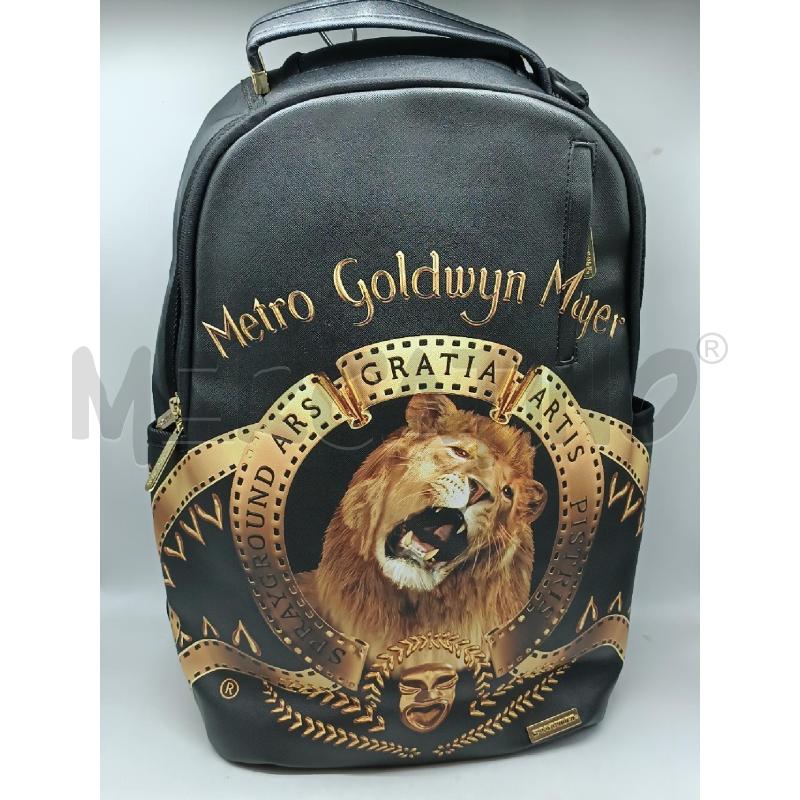ZAINO SPRAYGROUND NERO LEONE GIALLO DORATO  | Mercatino dell'Usato Torino tenivelli 1