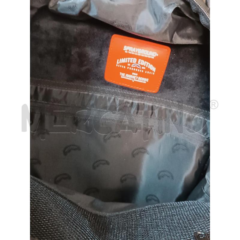 ZAINO SPRAYGROUND NERO LEONE GIALLO DORATO  | Mercatino dell'Usato Torino tenivelli 5