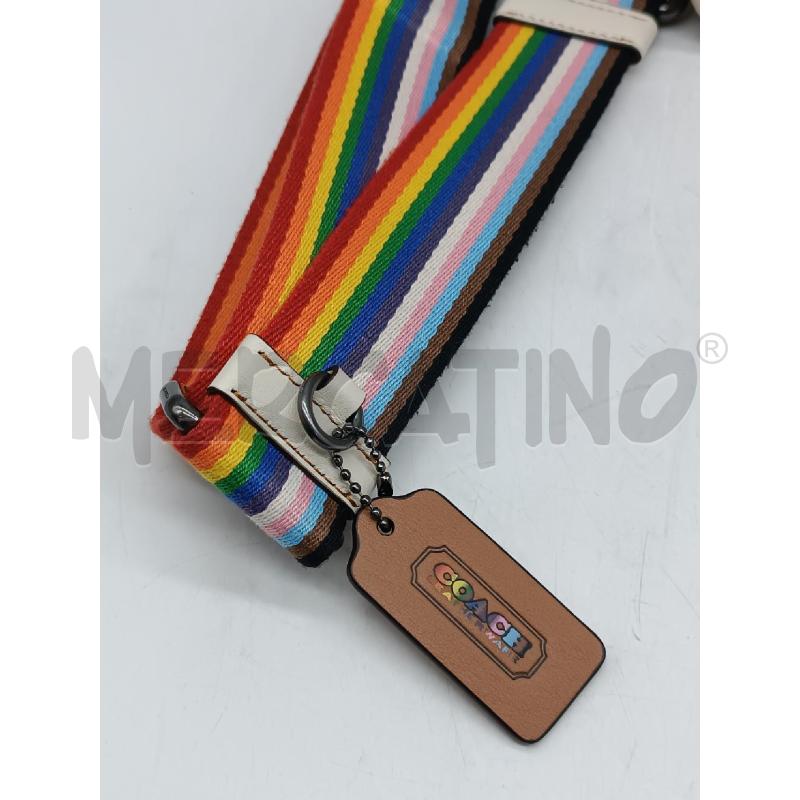 ZAINO UOMO MONOSPALLA COACH BIANCO E FANTASIA ARCOBALENO  | Mercatino dell'Usato Torino tenivelli 2
