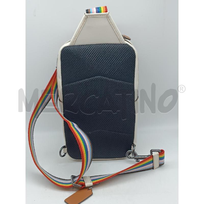 ZAINO UOMO MONOSPALLA COACH BIANCO E FANTASIA ARCOBALENO  | Mercatino dell'Usato Torino tenivelli 3
