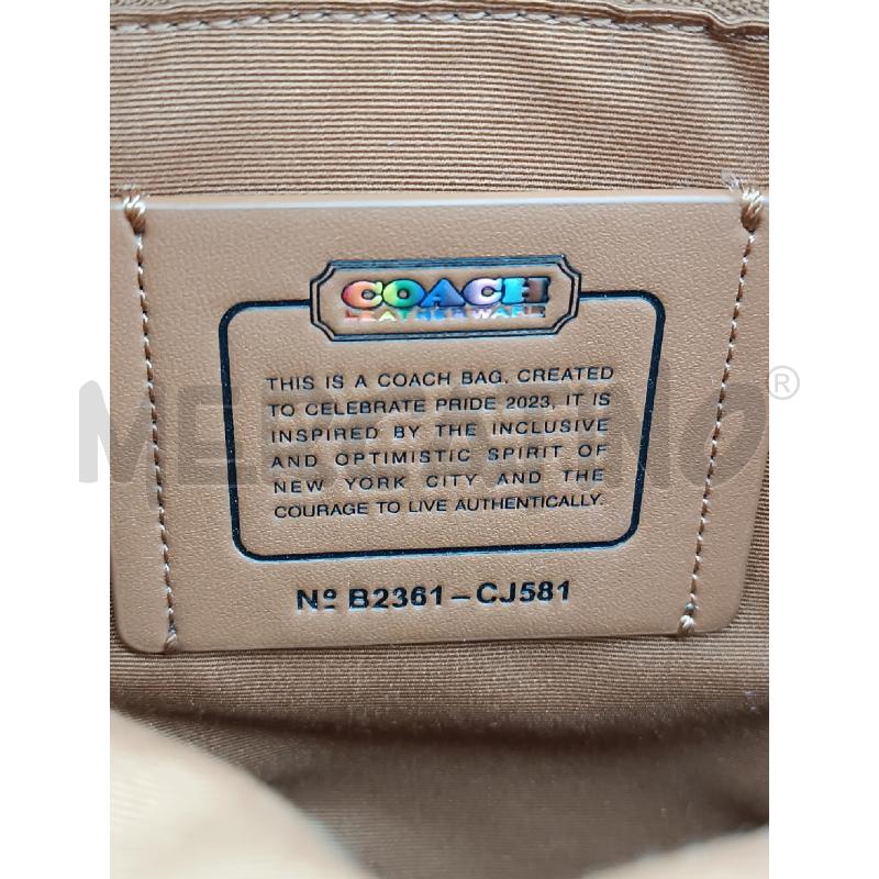 ZAINO UOMO MONOSPALLA COACH BIANCO E FANTASIA ARCOBALENO  | Mercatino dell'Usato Torino tenivelli 5