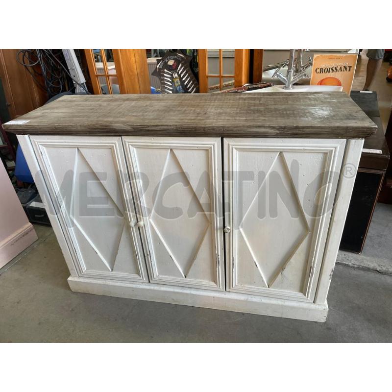 CREDENZA BASSA 3 ANTE BIANCA  | Mercatino dell'Usato Nichelino bardonecchia 1