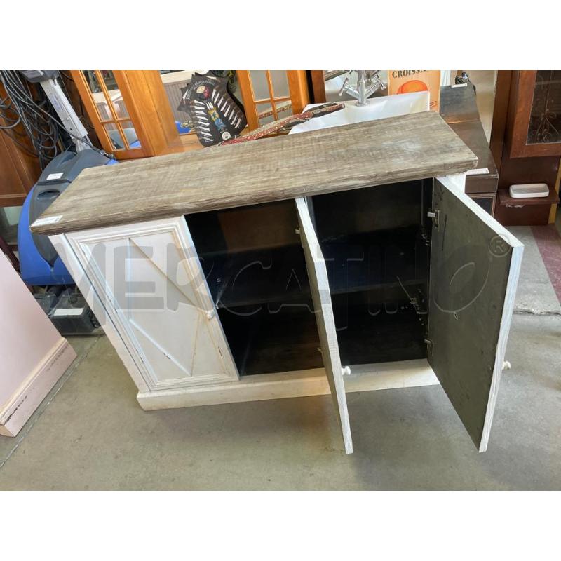 CREDENZA BASSA 3 ANTE BIANCA  | Mercatino dell'Usato Nichelino bardonecchia 2