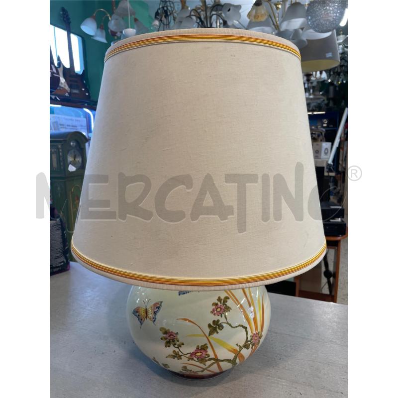 LAMPADA CERAMICA DIP MANO FIORELLINI | Mercatino dell'Usato Nichelino bardonecchia 1