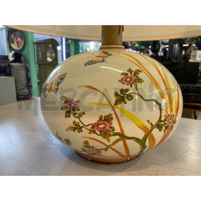 LAMPADA CERAMICA DIP MANO FIORELLINI | Mercatino dell'Usato Nichelino bardonecchia 2