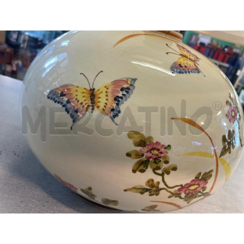 LAMPADA CERAMICA DIP MANO FIORELLINI | Mercatino dell'Usato Nichelino bardonecchia 3