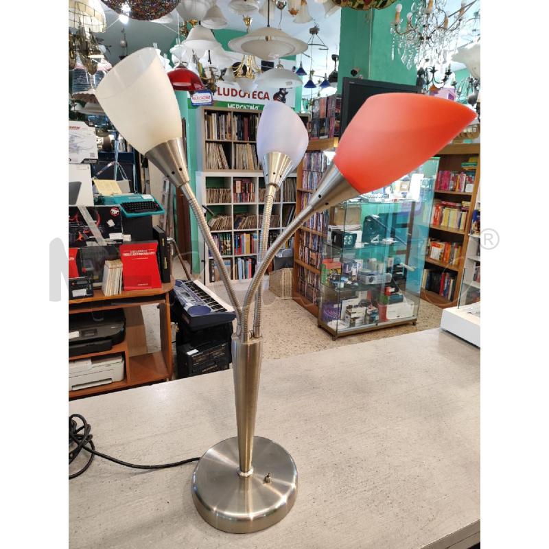 LAMPADA TRE LUCI VETRO COLORATO  | Mercatino dell'Usato Nichelino bardonecchia 1