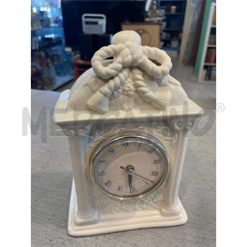 OROLOGIO DA TAVOLO CERAMICA BIANCA  | Mercatino dell'Usato Nichelino bardonecchia 1