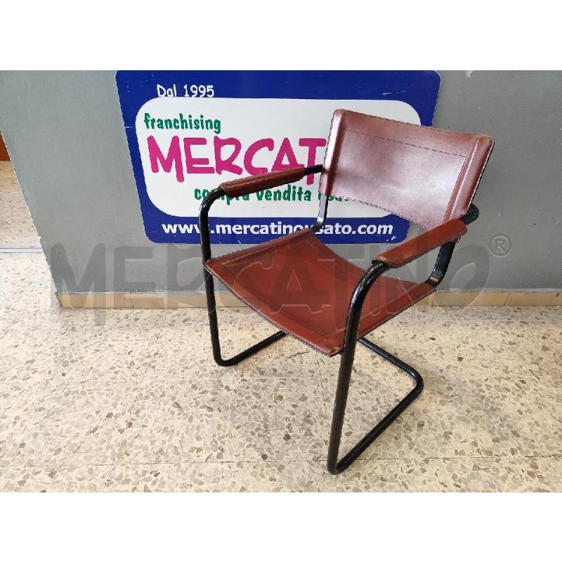 POLTRONA CUOIO TUBOLARE NERO | Mercatino dell'Usato Nichelino bardonecchia 1