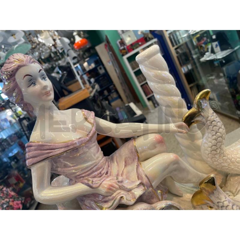 PORTA LAMPADA CERAMICA CAPODIMONTE  | Mercatino dell'Usato Nichelino bardonecchia 2
